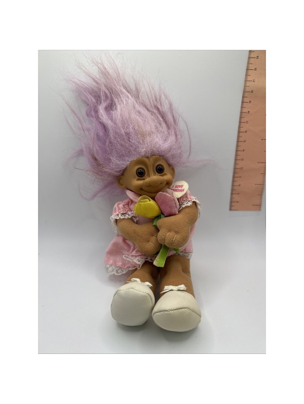 Vintage I Love Grandma 7" Russ Troll Doll - Purple Hair
